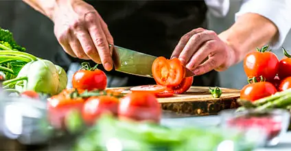 Cocina vegetariana en restauración