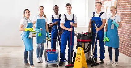 Coordinación de equipos de limpieza