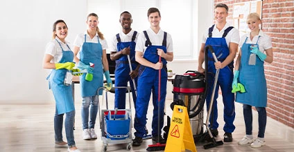 Coordinación de equipos de limpieza